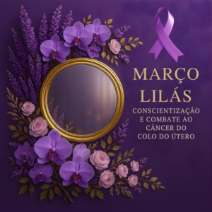 *PAINEL MARÇO LILÁS ESPELHO