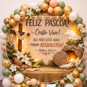 *PAINEL PÁSCOA CRISTÃ REDONDO*