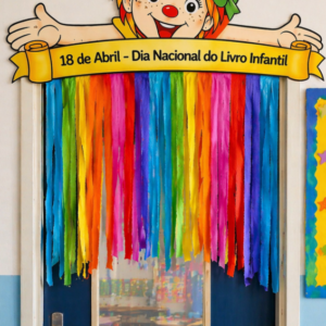 🌈📚 Painel Decorativo – Dia Nacional do Livro Infantil 📚🌈