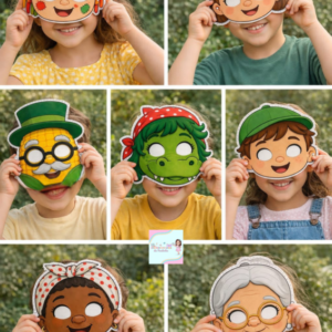 🎭 Máscaras Infantis – Personagens Sítio do Picapau Amarelo (Coloridas)