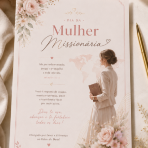 Cartão Dia da Mulher Missionária