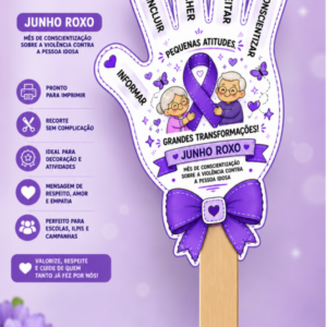 Mãozinha Junho Roxo