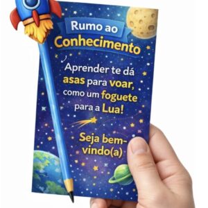*CARTÃO VOLTA ÀS AULAS FOGUETE*